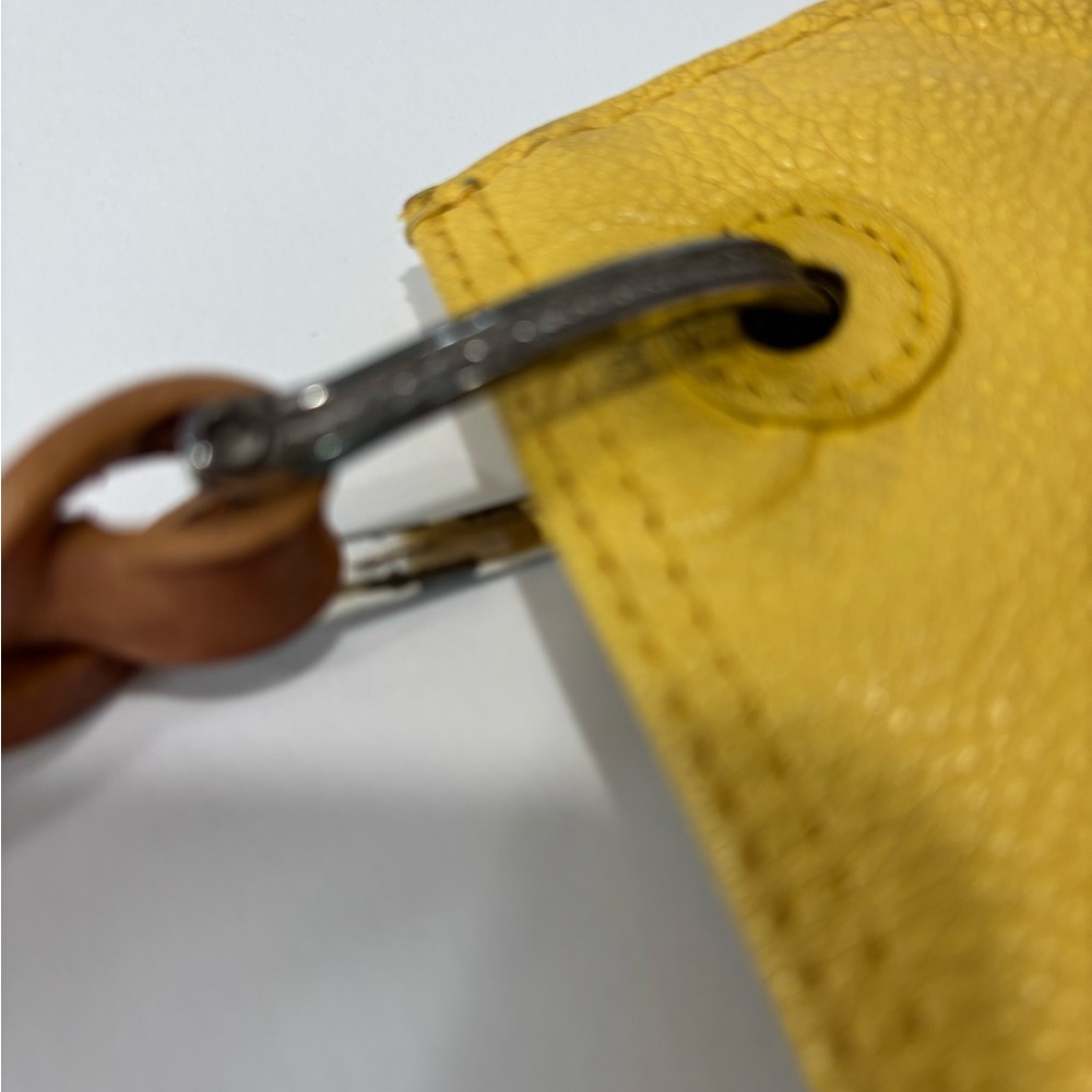 Brighton Yellow and Brown Embossed Shoulder Bag - Picture 8 of 9